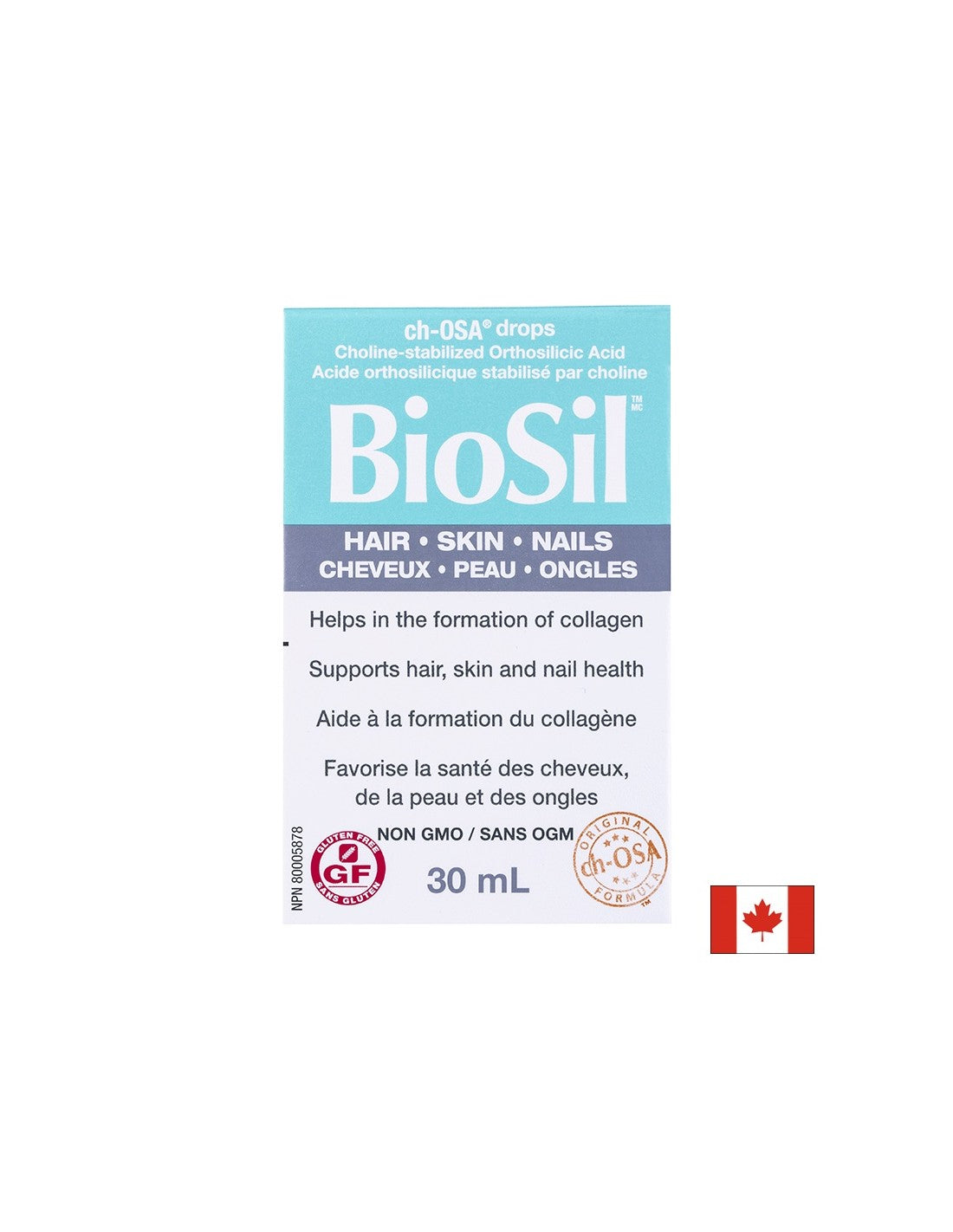 BioSil™ Kosa, Koža & Nokti 30 ml x 60 dnevnih doza <tc>Natural Factors</tc>
