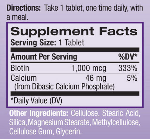 Biotin 1000mcg./100 kartica.