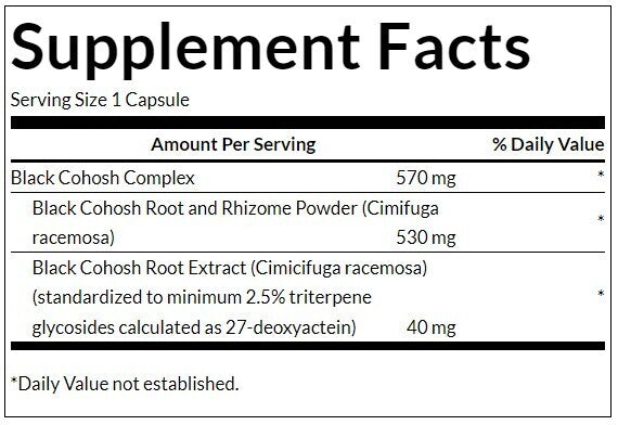 Black Cohosh (Standardized) 550 mg - 120 kapsula