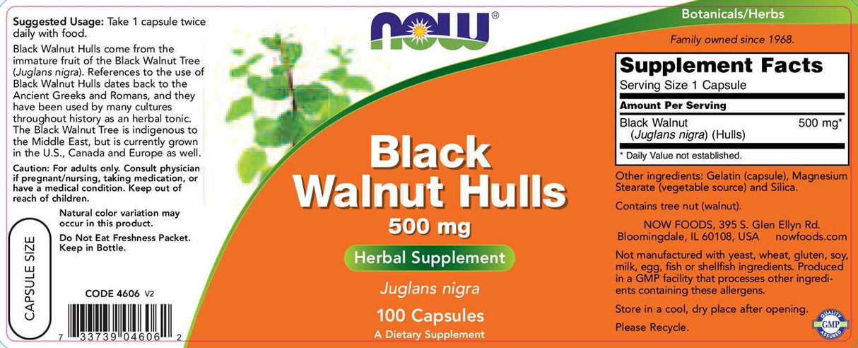 Ljuske crnog oraha 500 mg - 100 kapsula
