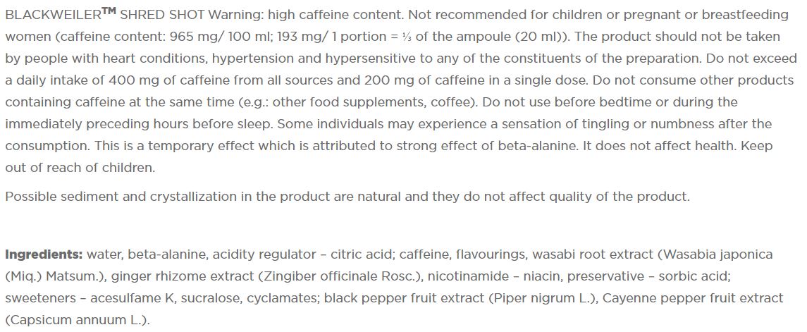 Blackweiler Shred Shots 20x60 ml - 0