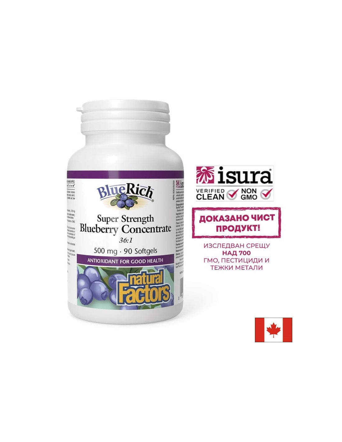 Super snažan koncentrat borovnice 36:1 500 mg - 90 gel kapsula