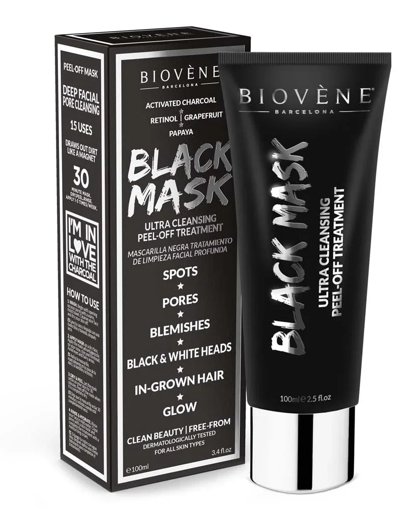 Duboko čišćenje crne maske s aktivnim ugljenom - 100 ml