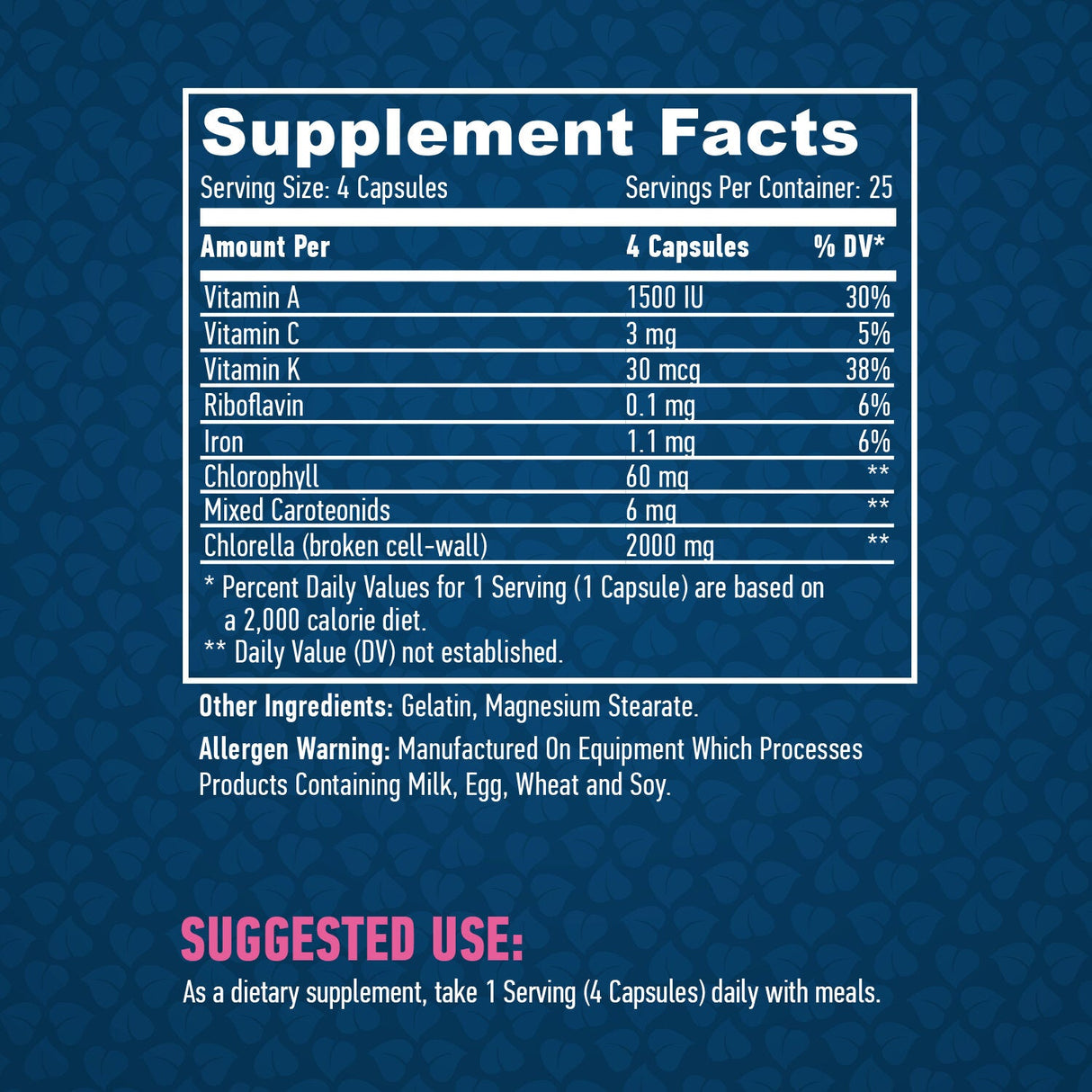 Razbijena stanična stijenka Chlorella 500 mg./100 kaps.