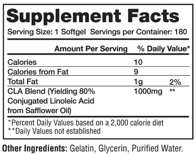 CLA 1000 mg 180 gel kapsula