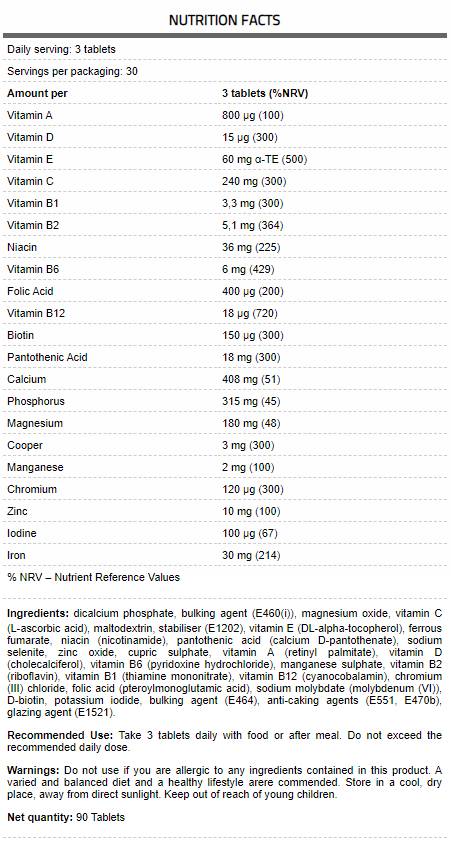 CORE Vita/Premium multivitaminska formula - 90 tableta