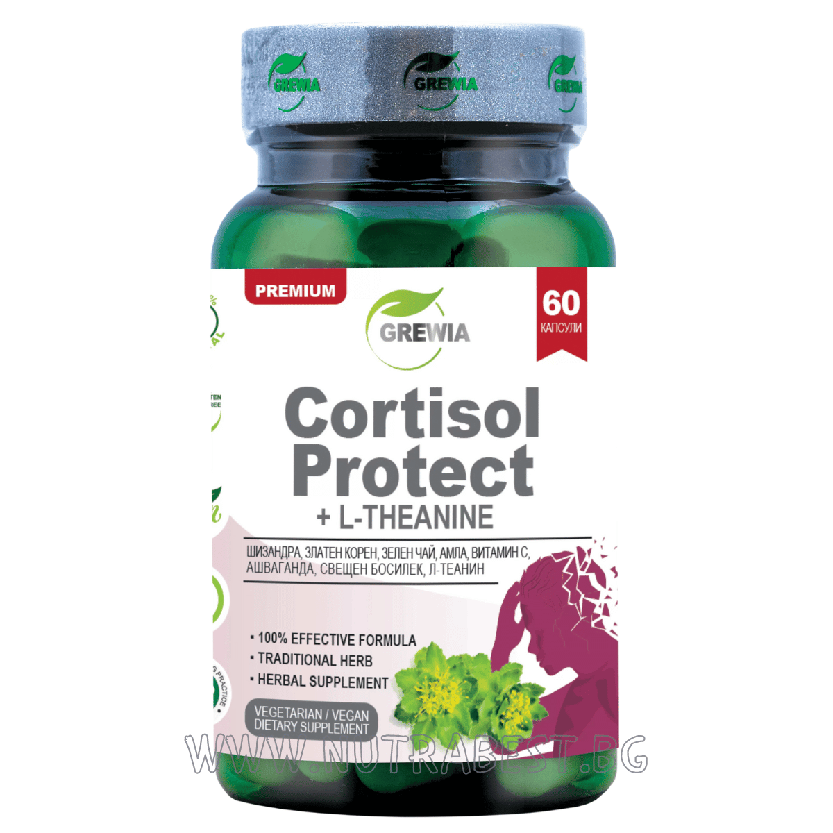 CORTISOL PROTECT + L–THEANINE /60 kapsula, 30 doza/ GREWIA