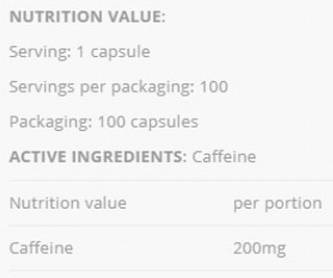 Caffeine 200 Power - 100 kapsula