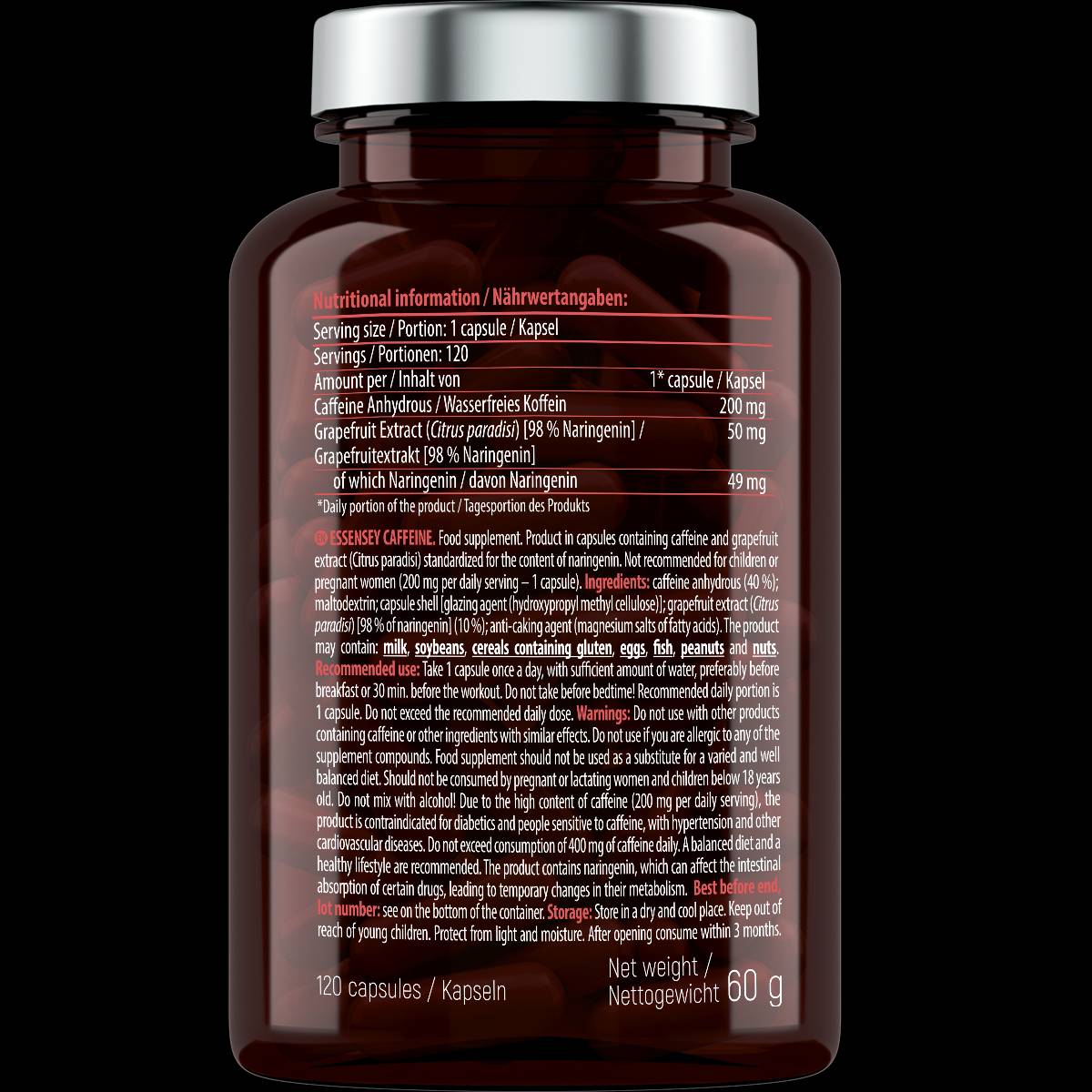 Kofein 200 mg - 120 kapsula