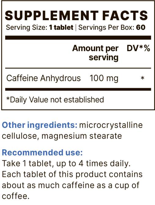 Kofein BP 100 mg - 60 tableta