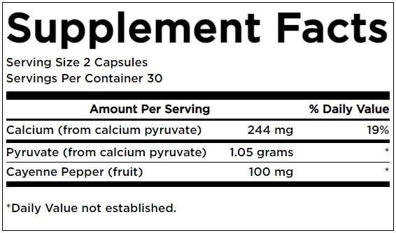 Energetska formula kalcijevog piruvata 60 kapsula