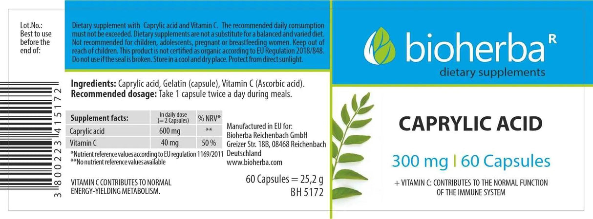 Kaprilna kiselina 300 mg - 60 kapsula