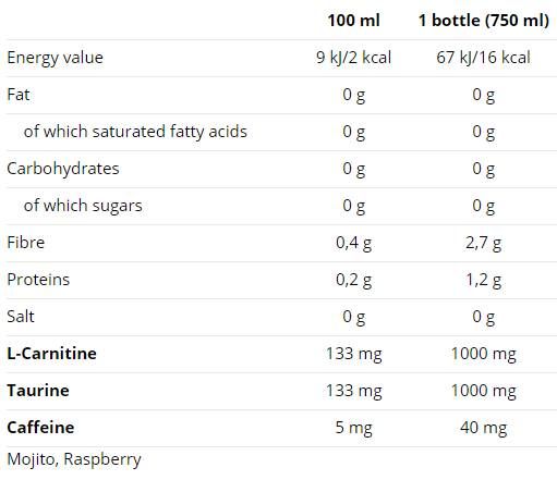 Carnitine Activity Drink s kofeinom - 750 ml