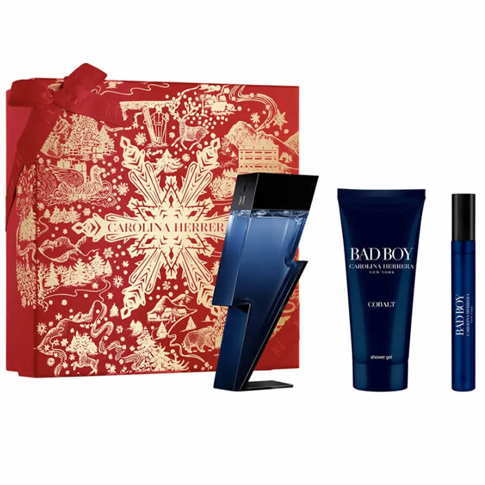 <tc>CAROLINA HERRERA</tc> Bad Boy Cobalt Eau De Parfum sprej 100ml set od 3 komada