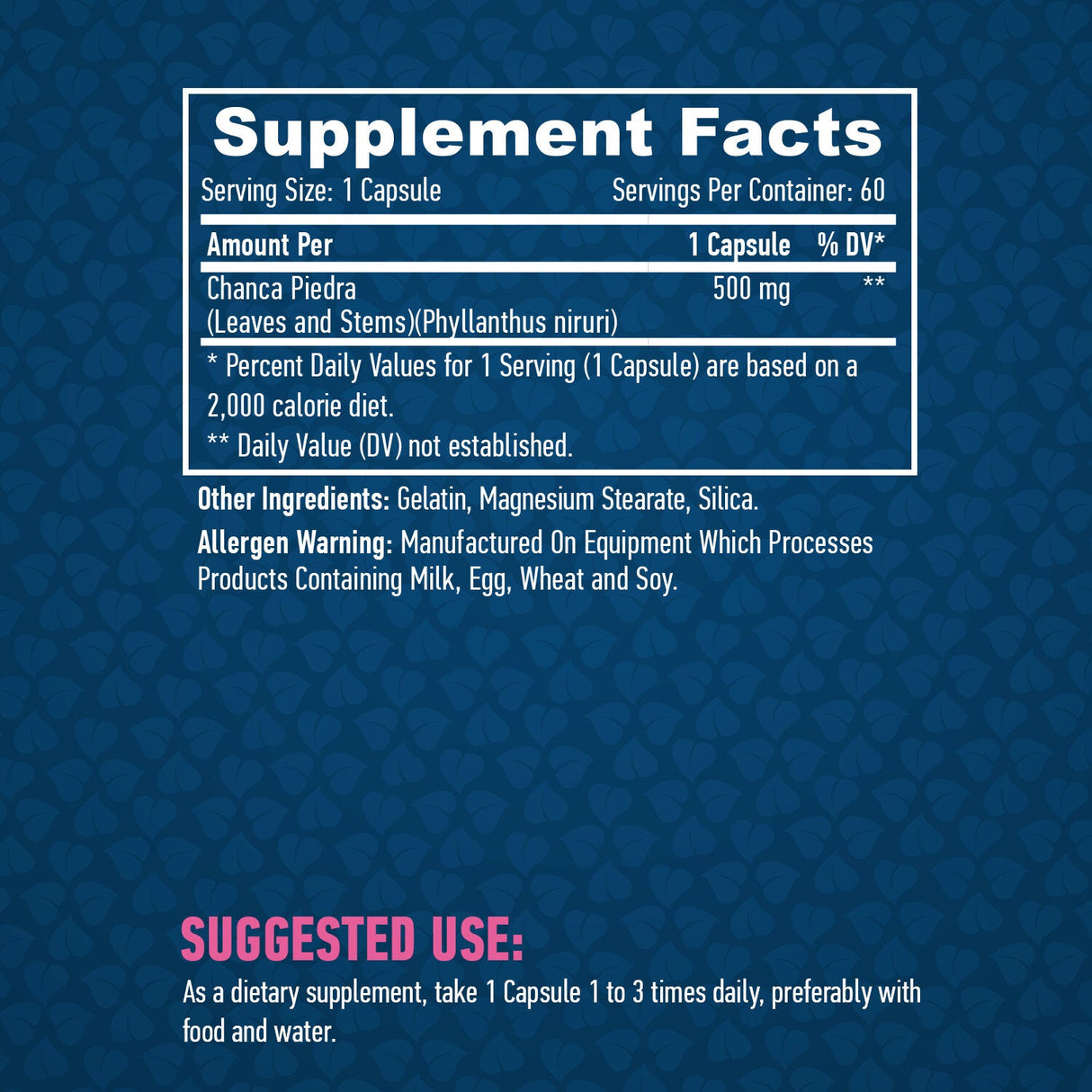 Chanca Piedra 500 mg./60 kaps