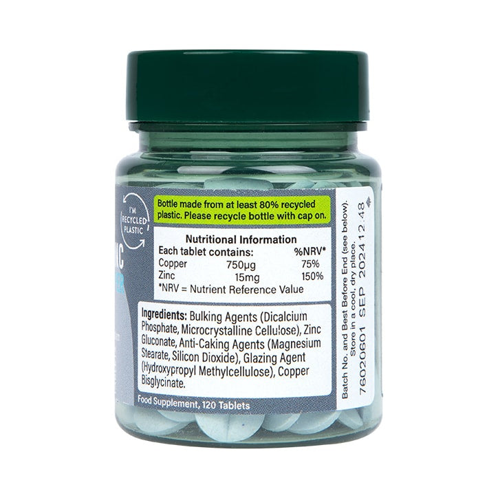 Kelatirani cink & Bakar 15 mg - 120 tableta