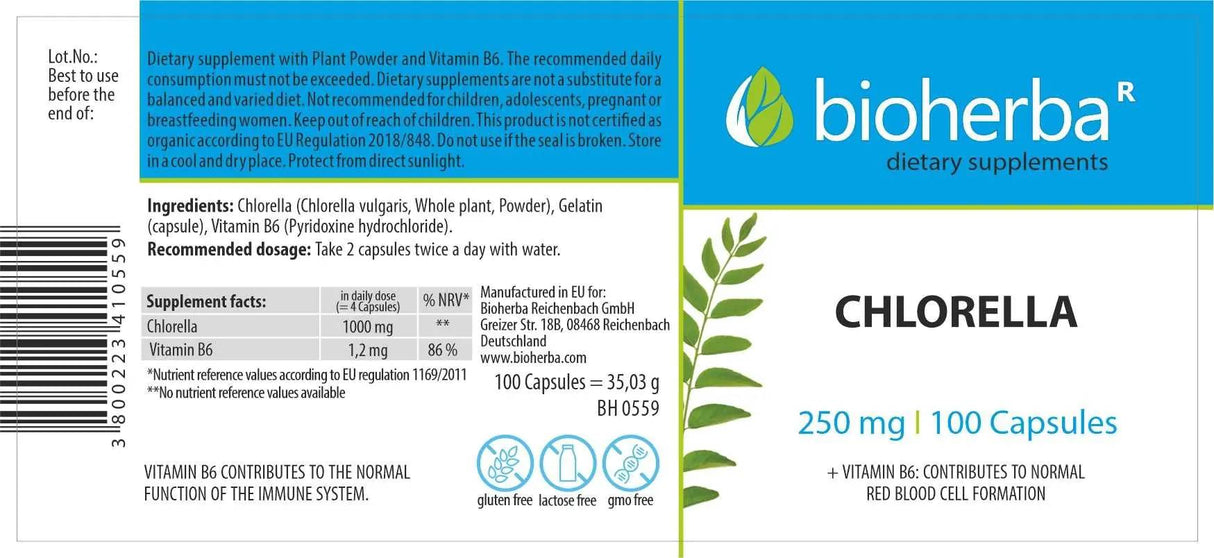 Chlorella 250 mg - 100 kapsula