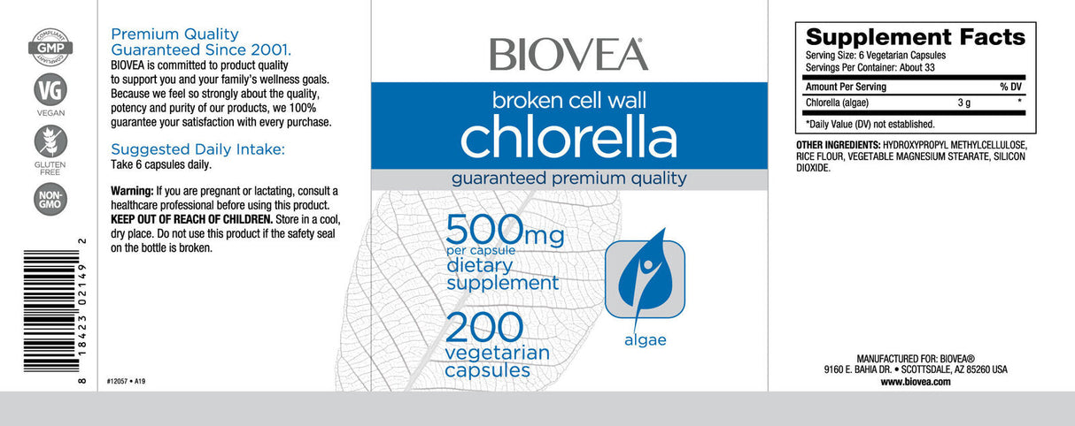 Chlorella 500 mg/200 kaps