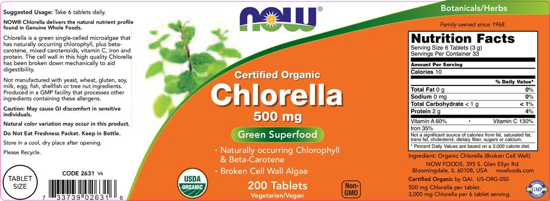 Chlorella Organic 500 mg - 200 tableta