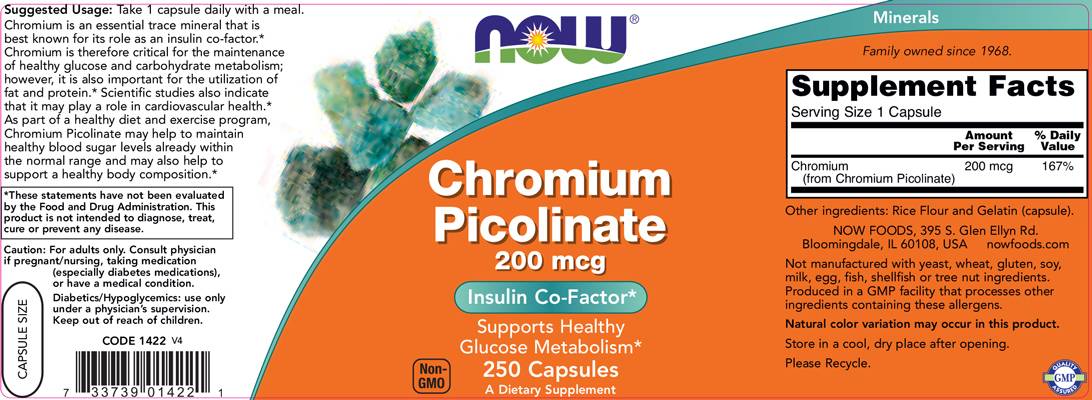 Krom pikolinat 200 mcg - 100 kapsula