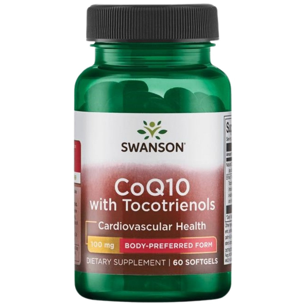 CoQ10 100 mg | Sa 10 mg tokotrienola 60 gel kapsula