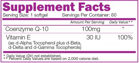 Koenzim Q10 100 mg 60 gel kapsula