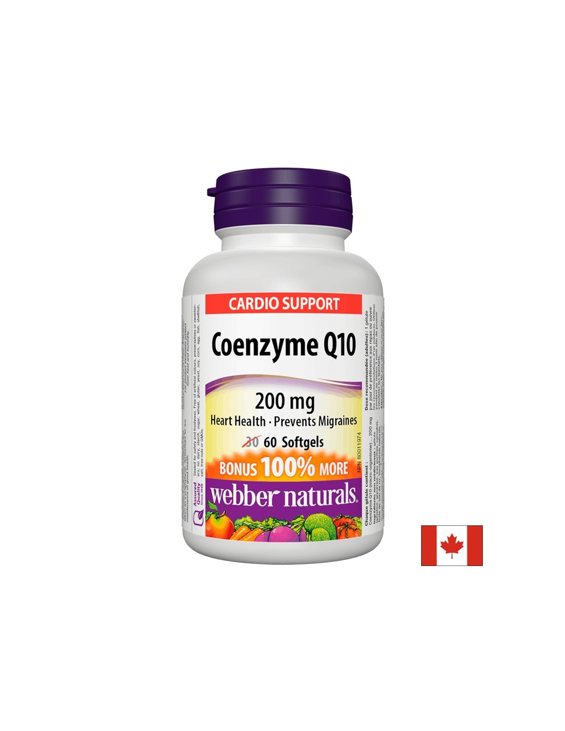 Koenzim Q10, 200 mg, 60 mekih kapsula