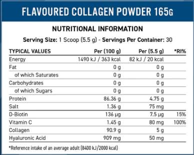 Kolagen u prahu | s hijaluronskom kiselinom & Vitamin C - 165 grama