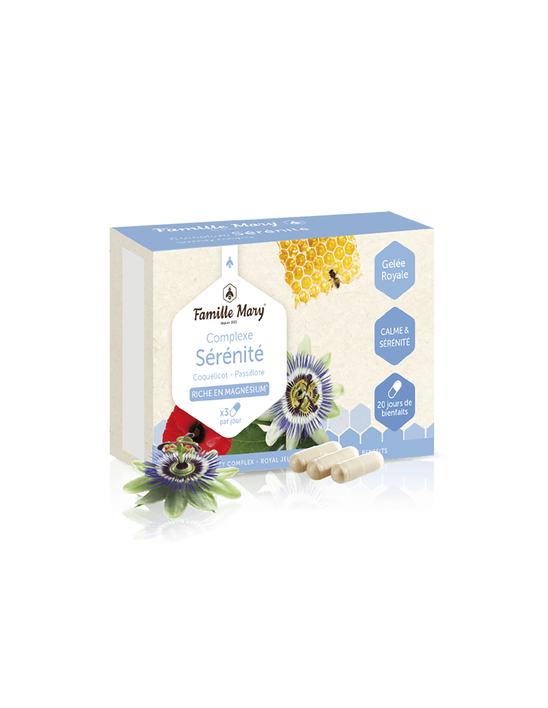 Kompleks za živčani sustav, s magnezijem, pasiflorom, makom i matičnom mliječi - Complexe Serenite, 60 kapsula