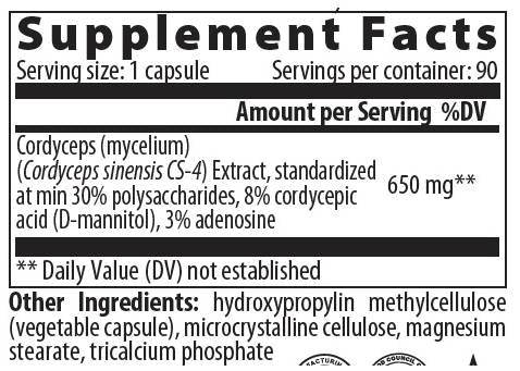 Cordyceps 650 mg - 60 kapsula