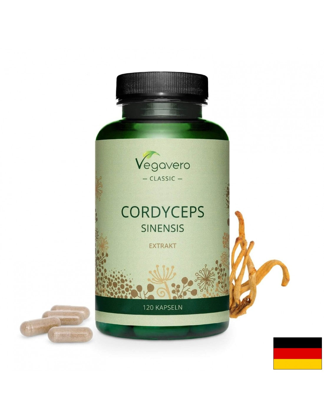 Cordyceps Sinensis Ekstrakt/ Ekstrakt kordicepsa, 120 kapsula, 100% veganski <tc>Vegavero</tc>