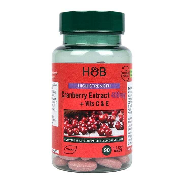 Brusnica s vitaminima C i E (ekstrakt brusnice + vitamin C) & E) 400 mg 90 tableta HOLLAND & BARRETT