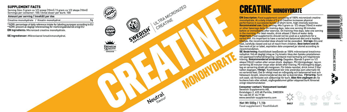 Kreatin monohidrat/ekstra mikroniziran - 500 grama