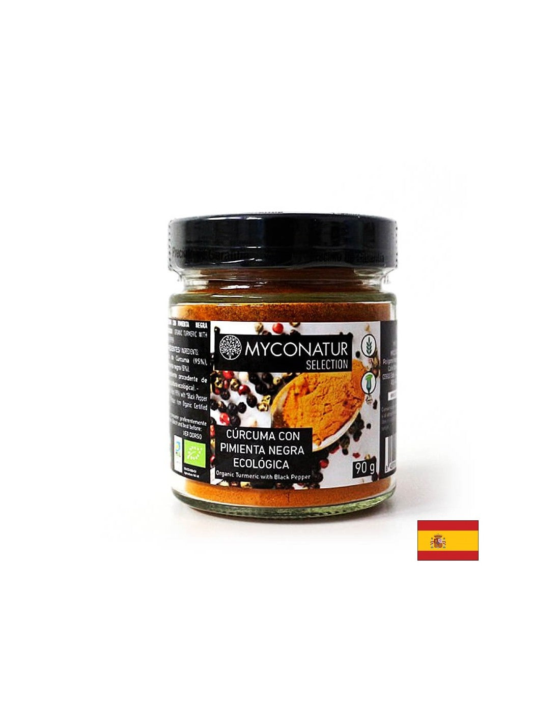 Curcuma Con Pimienta Negra Ecologica - Organski kurkuma u prahu (korijen) s crnim paprom, 90 g <tc>Myconatur</tc>
