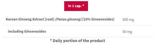 Korejski ginseng 500 mg - 90 kapsula