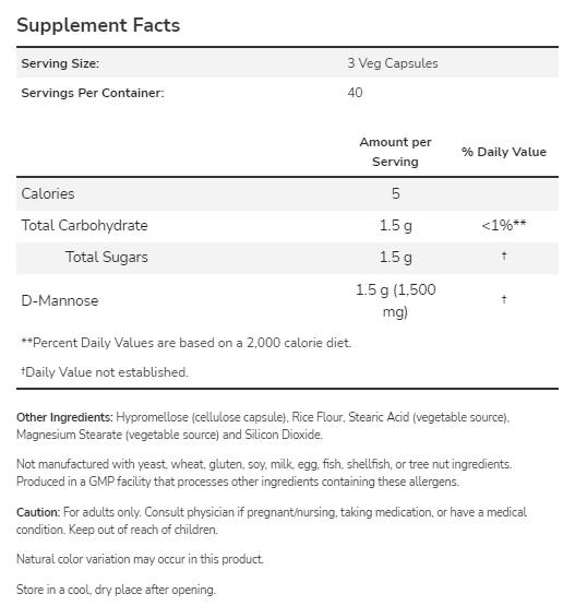 D-manoza 500 mg - 240 kapsula