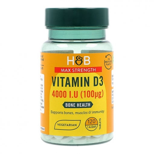 Vitamin D (vitamin D 4000 IU) 100mcg 120 tableta HOLLAND & BARRETT