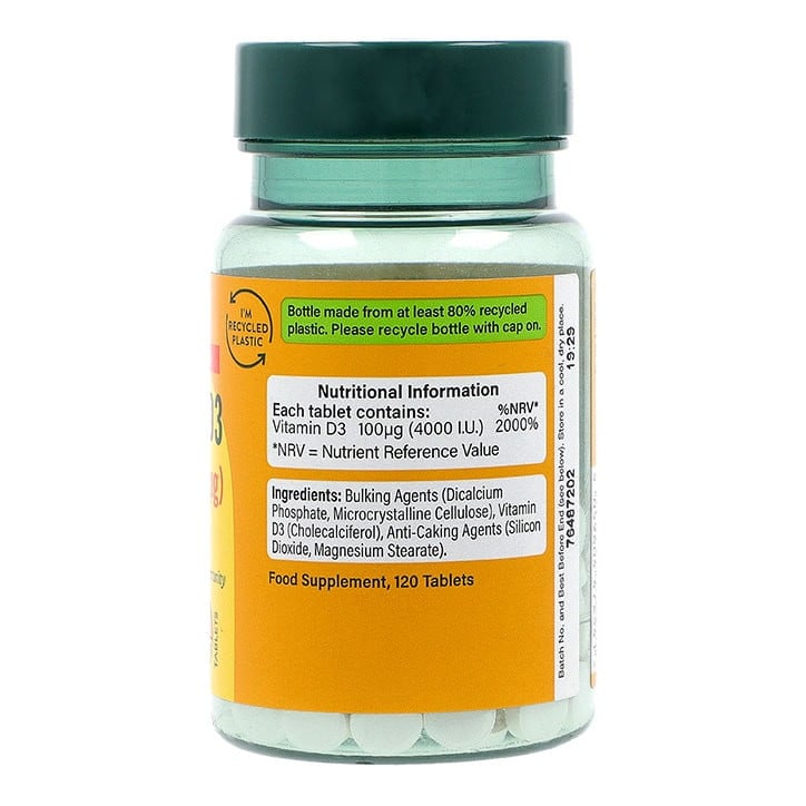 Vitamin D (vitamin D 4000 IU) 100mcg 120 tableta HOLLAND & BARRETT