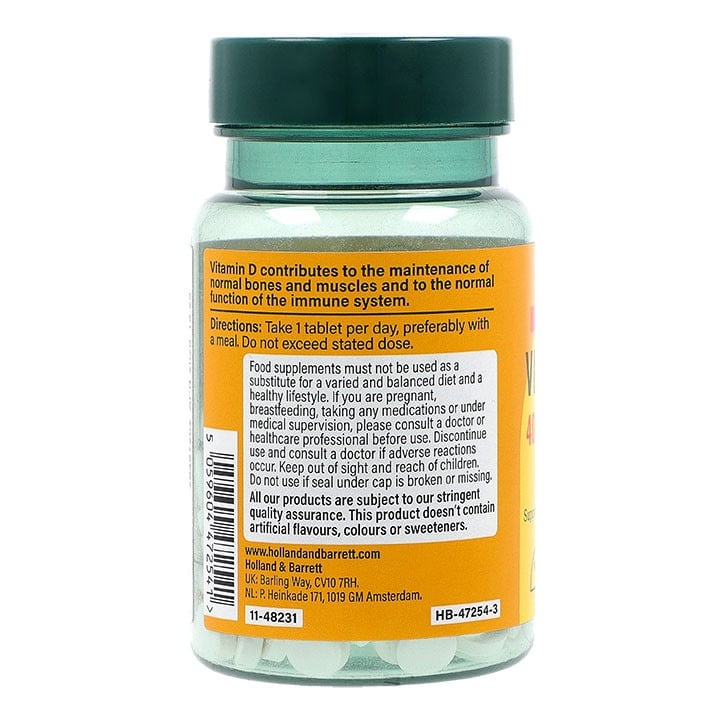 Vitamin D (vitamin D 4000 IU) 100mcg 120 tableta HOLLAND & BARRETT