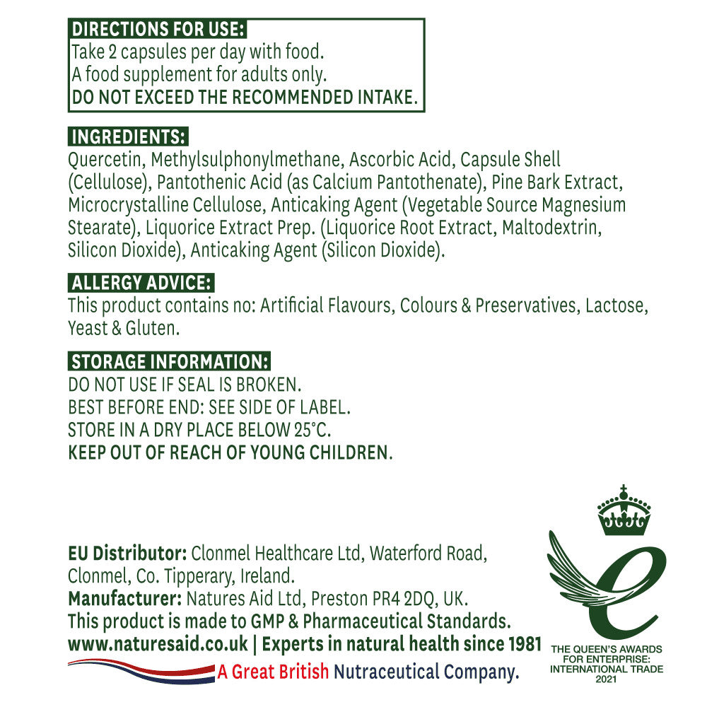 Quercetin Formula 90 kapsula NaturesAid