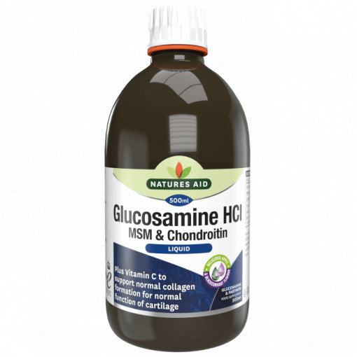 Koncentrirana tekuća formula za zdrave zglobove s glukozaminom, MSM-om i hondroitinom (glukozamin, MSM & Tekući hondroitin) 500 ml NaturesAid