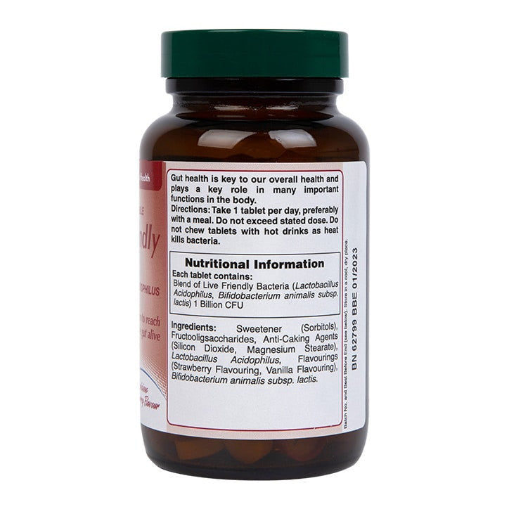 Probiotik s Acidophilusom (Žvakaći Acidophilus Jagoda 1 milijarda) 1 milijarda. 120 žvakaćih tableta HOLLAND & BARRETT
