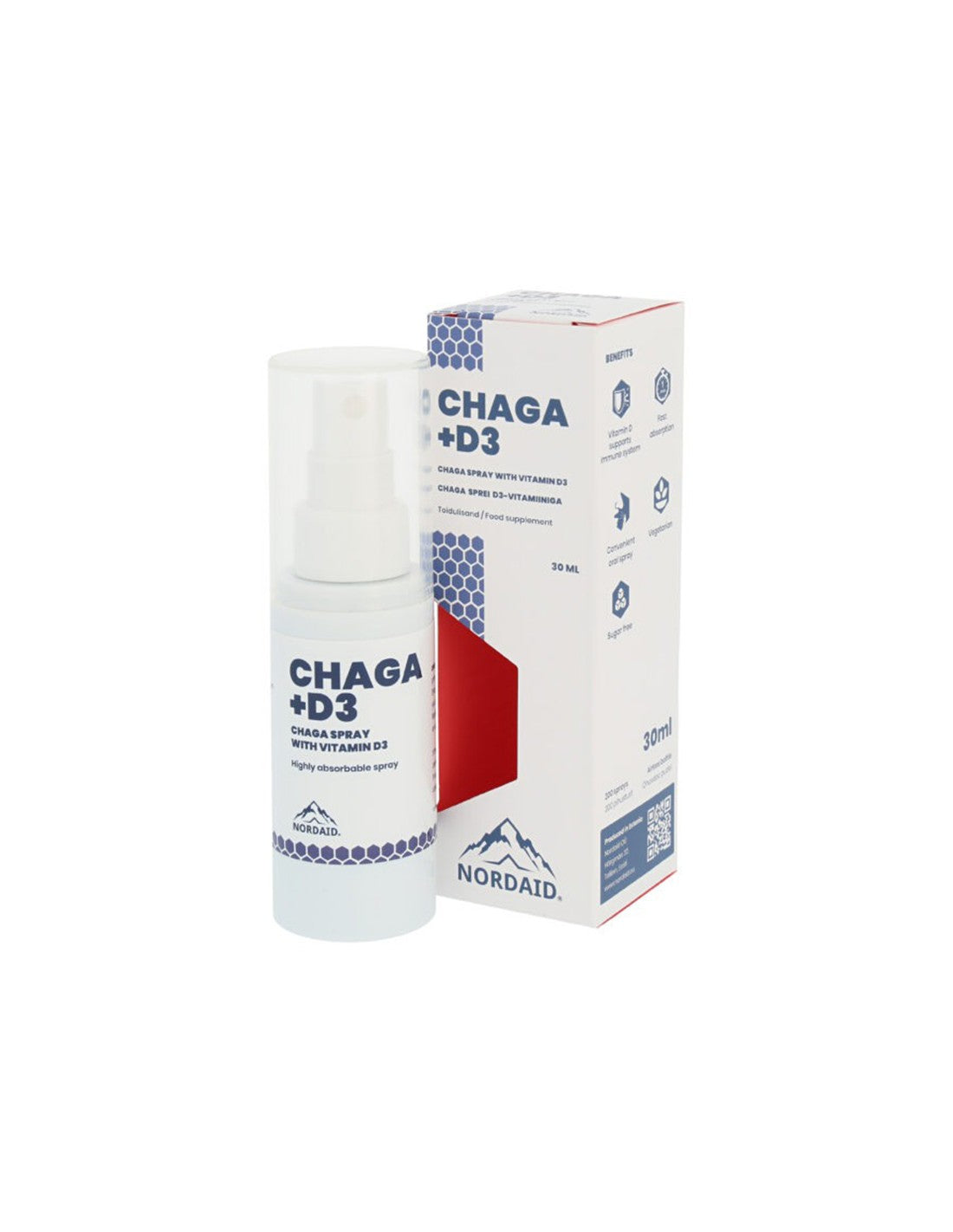 Imunitet - Čaga + Vitamin D3, sprej za usta x 30 ml/200 raspršivanja <tc>Nordaid</tc>