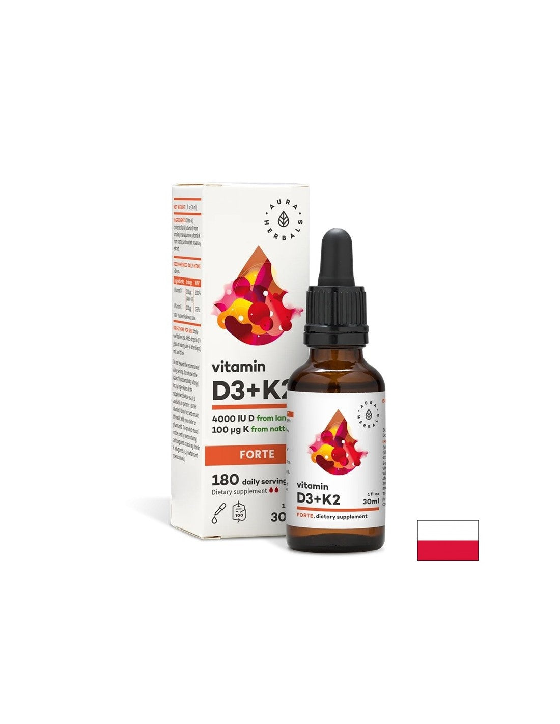 Kosti i zglobovi - Vitamin D3 800 IU + K2 20 µg (forte), 30 ml kapi