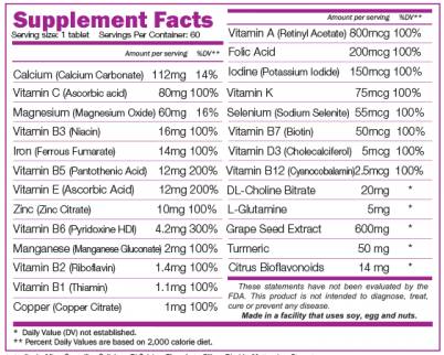 Daily Vita Tabs - 60 tableta