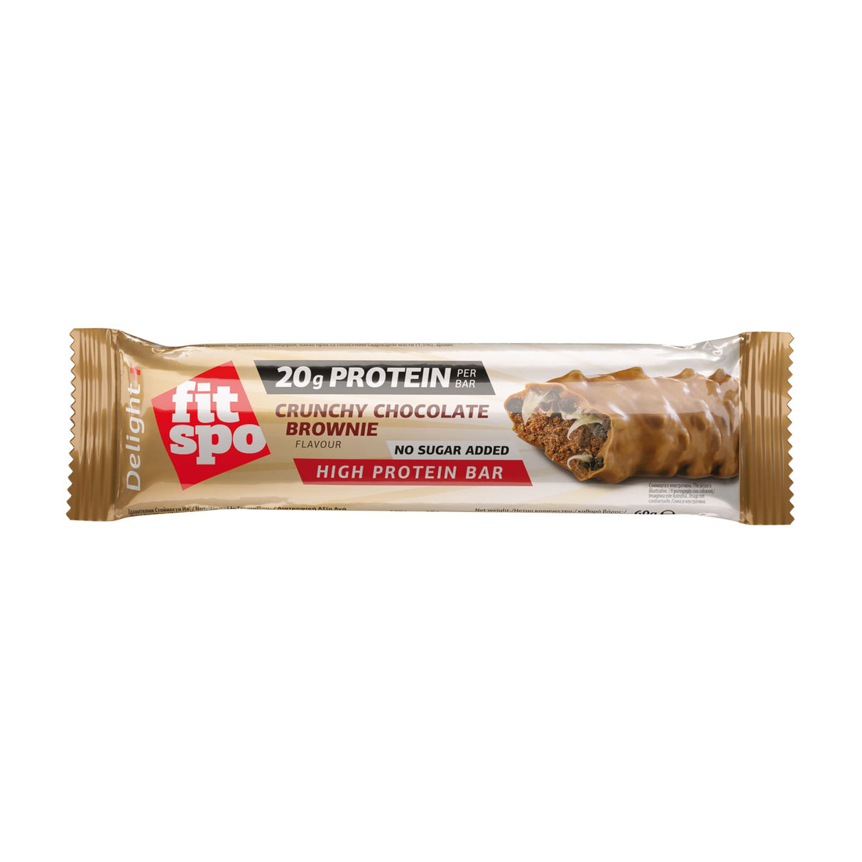 Delight+ Crunchy Protein Bar Chocolate Brownie - 60 grama