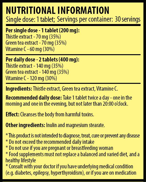 DetoX 30 tableta za žvakanje