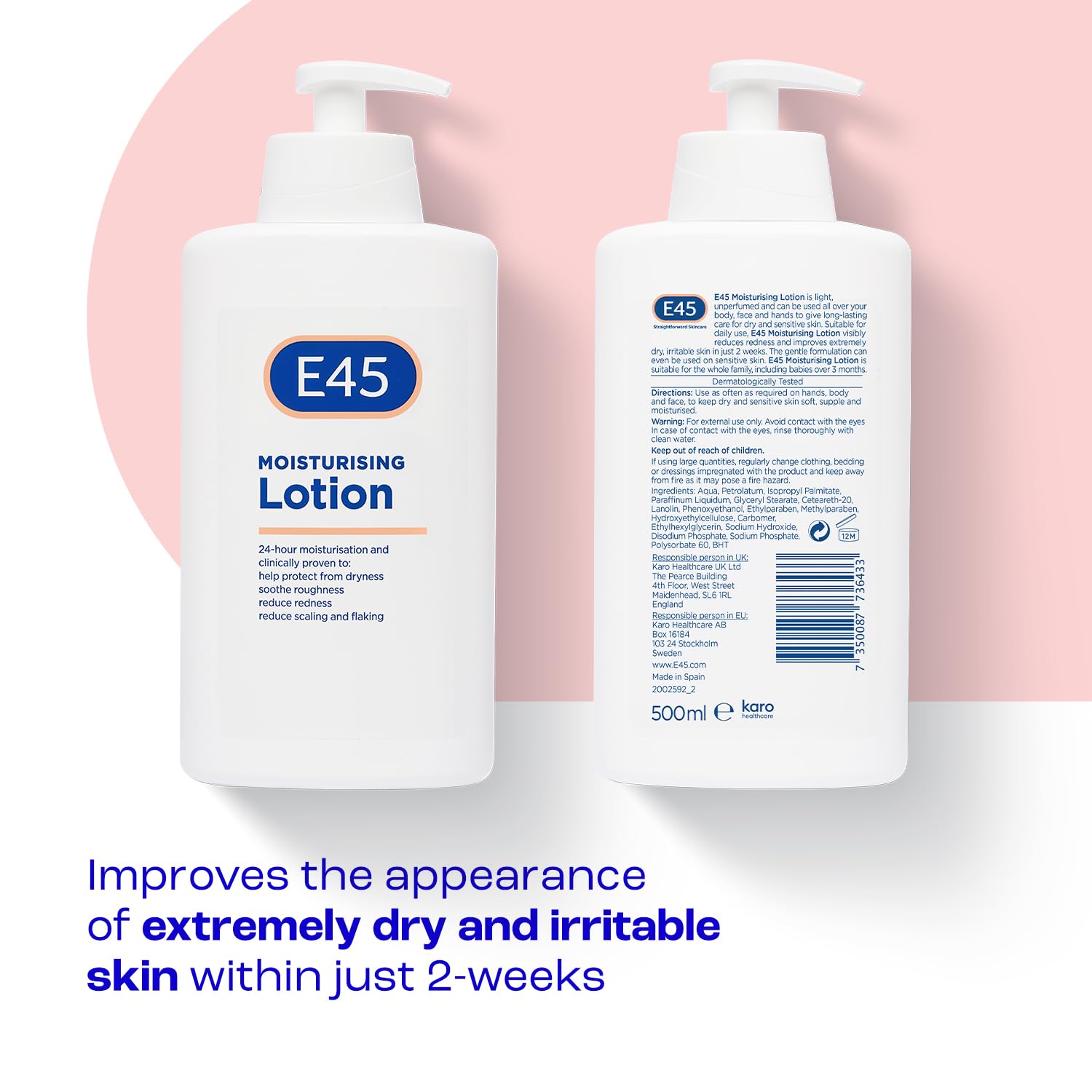E45 Hidratantni losion za suhu i osjetljivu kožu - 500 ml