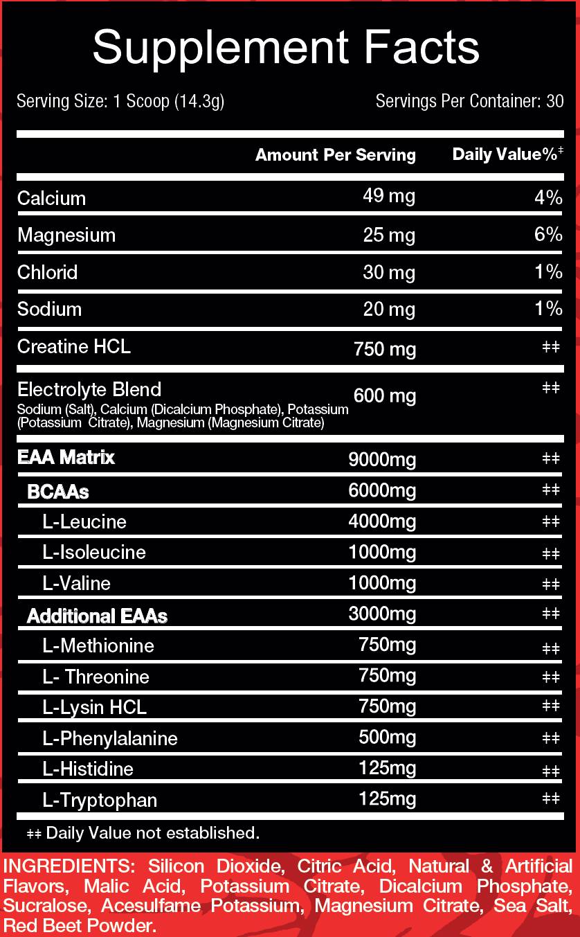 EAA + kreatin HCL 429 grama