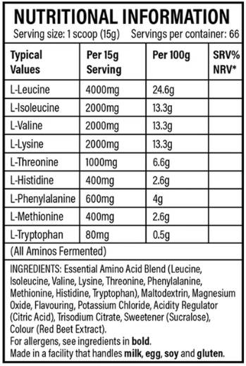 EAA prah | Formula esencijalnih aminokiselina - 1000 grama